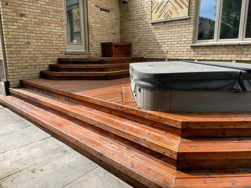 Deck restoration and staining in Brantford Ontario