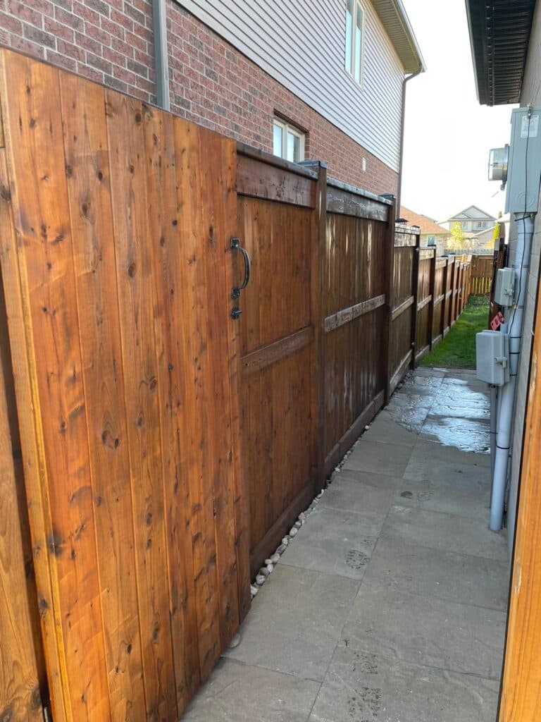After professional deck staining in Mississauga Ontario